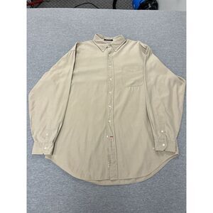 Daniel Cremiex Collection Men's Dress Shirt Beige Sz XL Button‎ Down